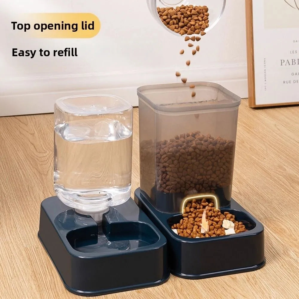 Distributore Automatico Cibo e Acqua per Animali 1.2L/1.5L