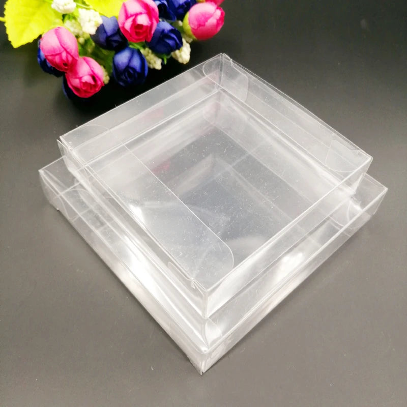 50pcs ABB Clear Transparent PVC Plastic Box Packaging Wedding Gift Box for Jewelry Storage Boxes Christmas Candy Small Gift Boxs