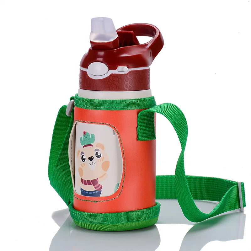 Borraccia termica 400 ml per bambini in acciaio inox 316 con cannuccia a becco
