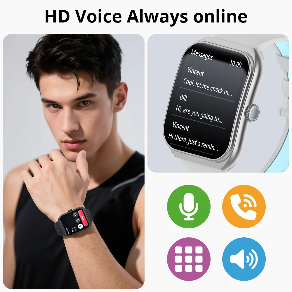Smartwatch AMOLED 1.93\" con monitor salute, chiamate Bluetooth e…
