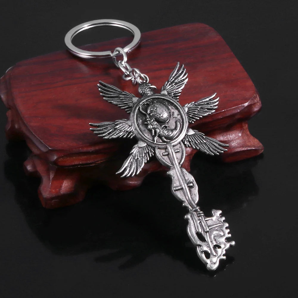 Game Residents Evils 8 Village keychain Six-Winged Unborn Metal Pendant Alloy Keychain Keyring Key Chain Accessories Gift