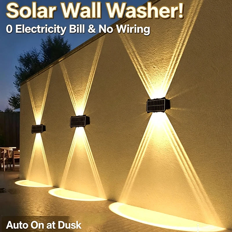Lampada da Parete Solare per Esterni – LED Impermeabile, Design Moderno, 4/6/8…