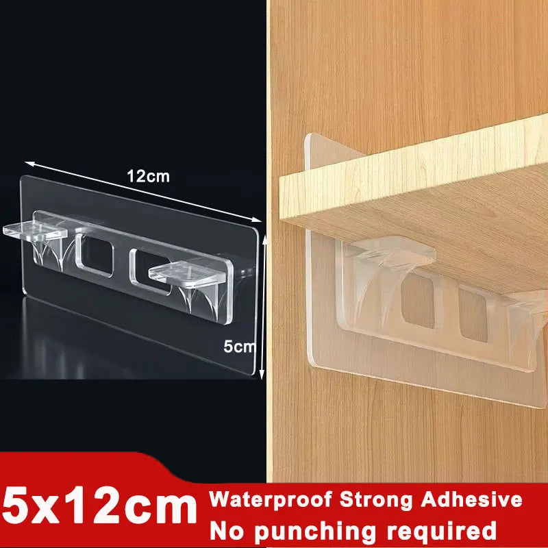 Ganci adesivi trasparenti, impermeabili, per bagno, cucina e casa – set da 10