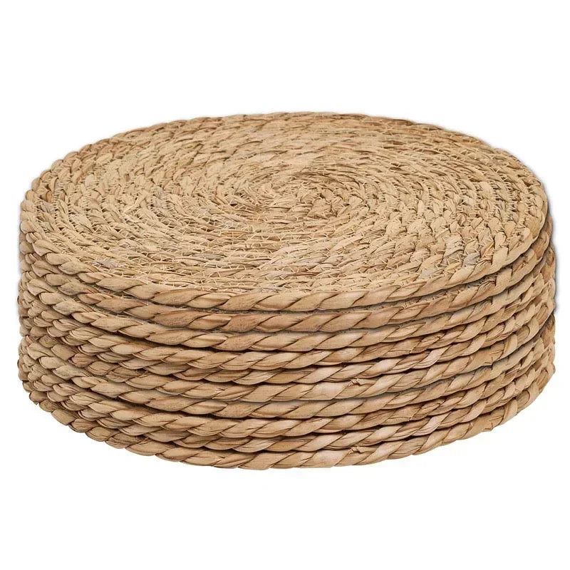 Handwoven Rattan Placemats - Heat Resistant Natural Table Mats for Dining, Kitchen, Wedding & Home Decor, Eco-Friendly Woven