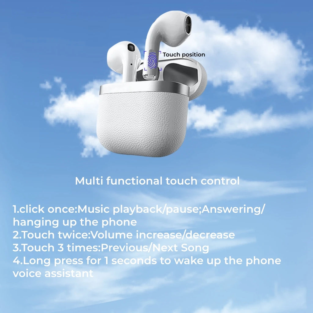 Auricolari True Wireless Bluetooth 5.4 semi in-ear, 72h di autonomia