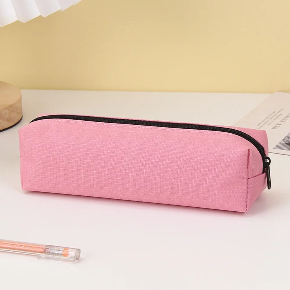 Astuccio per matite a tinta unita con zip, grande e compatto per scuola e…