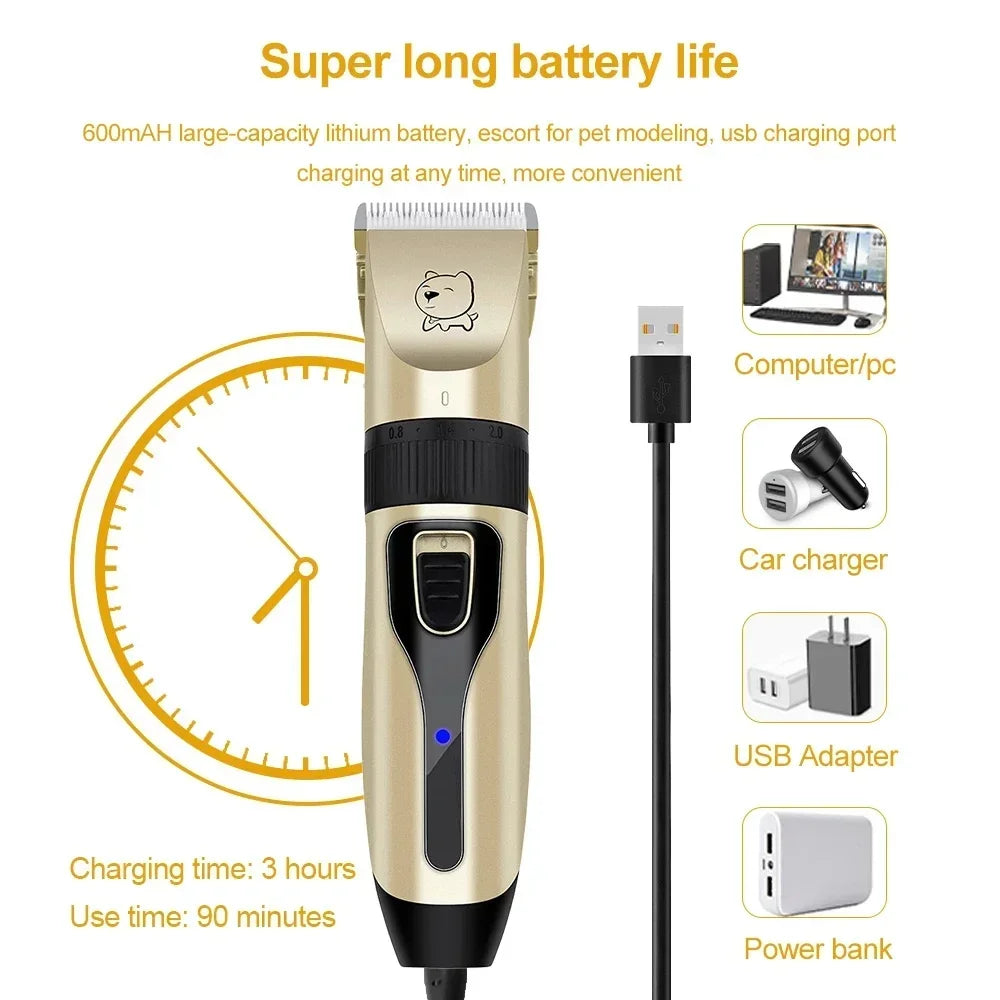 Clipper elettrico professionale per cani e gatti – Rasoio ricaricabile USB