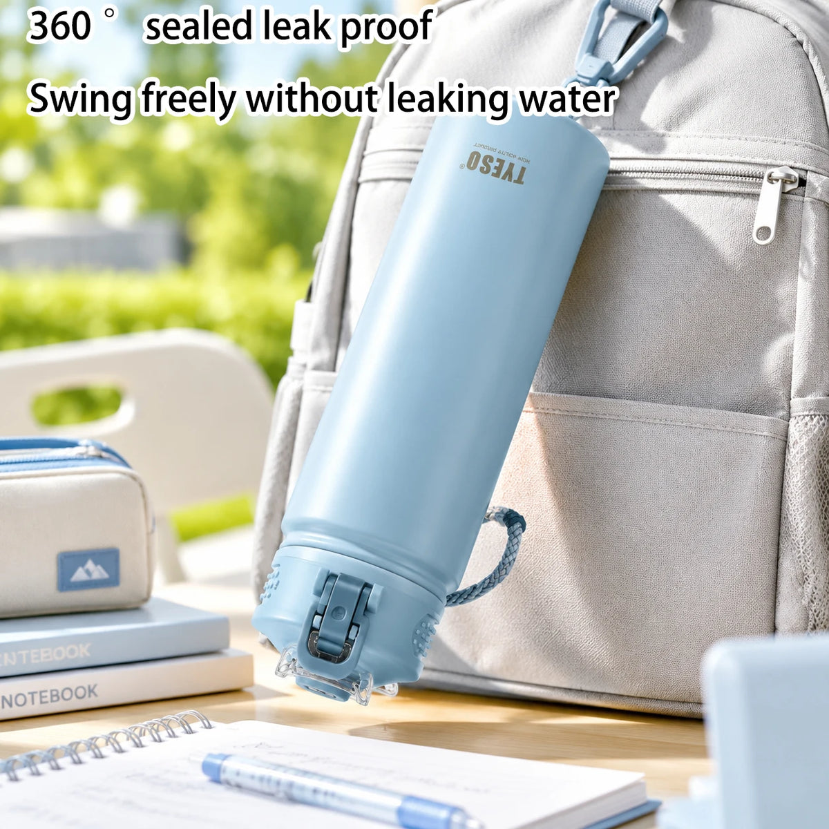 Thermos da 600/750 ml in acciaio inox con cannuccia – Mantiene caldo e freddo