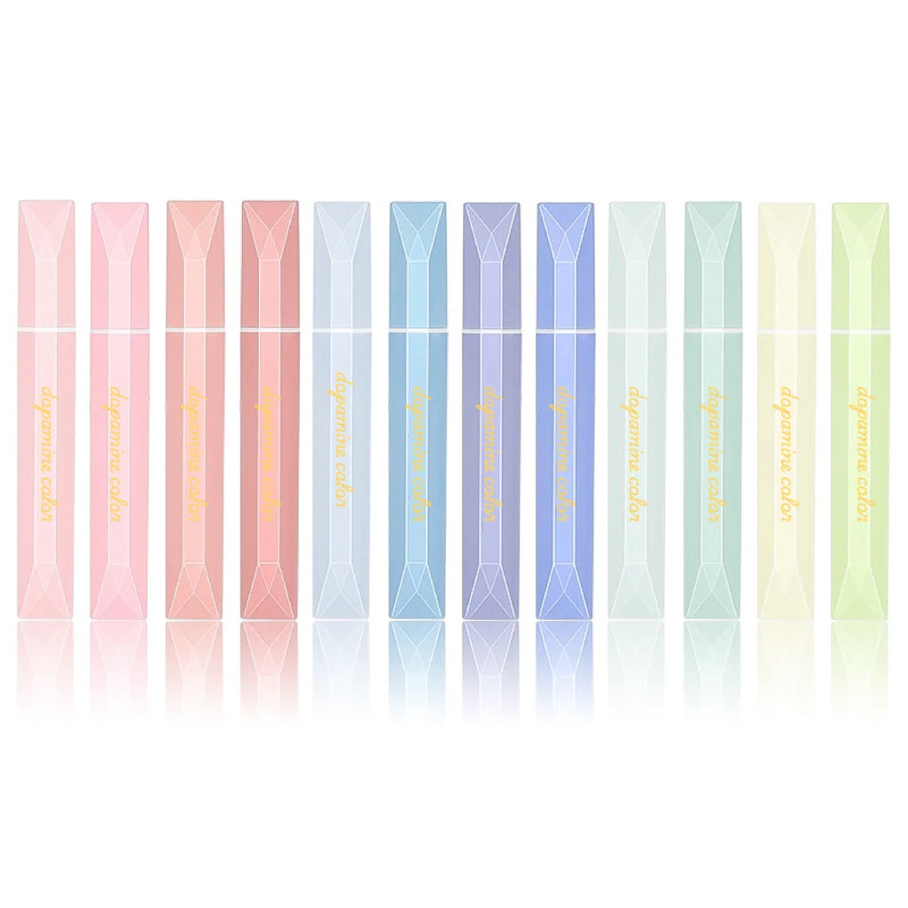 Set 12 Evidenziatori Quadrilaterali a Colori Gradienti – Anti‑sbavature