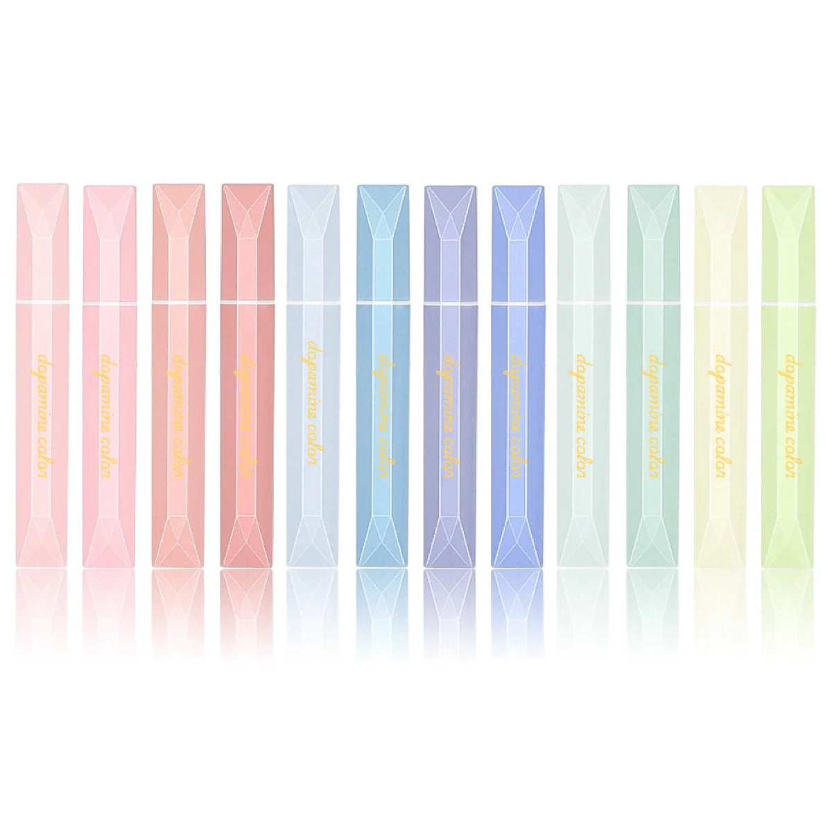 Set 12 Evidenziatori Quadrilaterali a Colori Gradienti – Anti‑sbavature