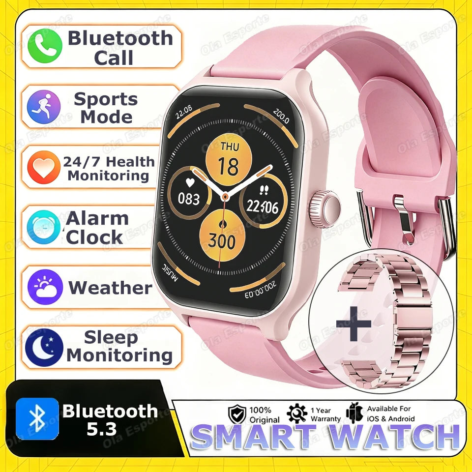 Smartwatch 2026 con ECG, Monitor Cardio, Oxygen, GPS e Chiamate Bluetooth