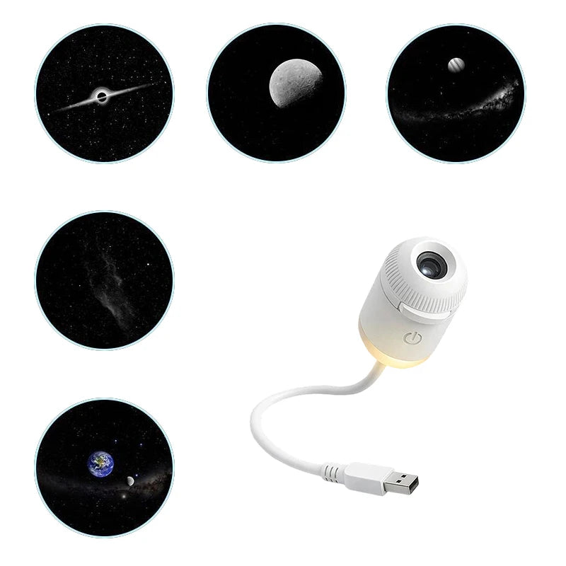 Proiettore Cielo Stellato USB Portatile — Atmosfera Galaxy per Party e Relax
