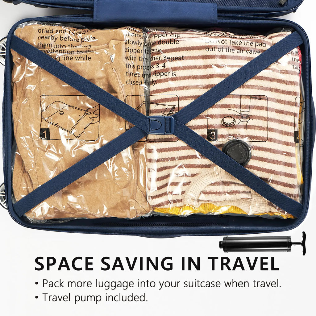 Vacuum Storage Bags, Space Saver Bags for Comforters Blankets Organizer for Clothes Hand Pump Not Included Wardrobe Organisers