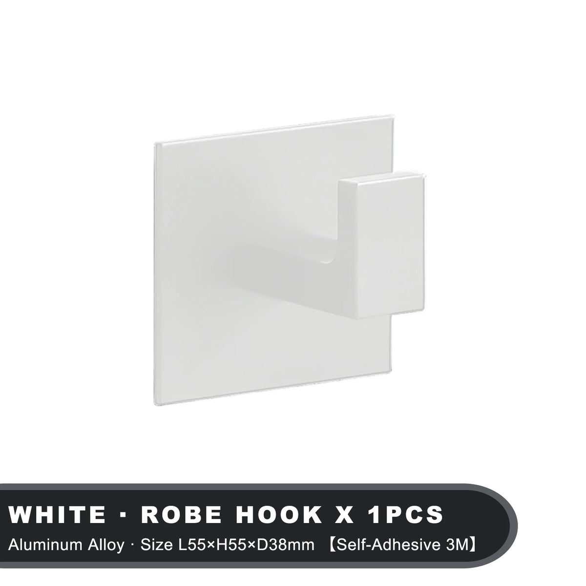 strong adhesive wall hook set – 1 to 4 black matte hooks for coat, towel, robe