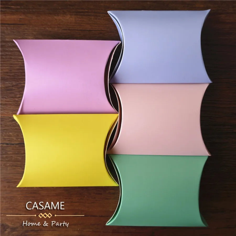 Scatole Favore Pillow in Carta Kraft - Set 10 Pezzi, Matrimonio e Feste