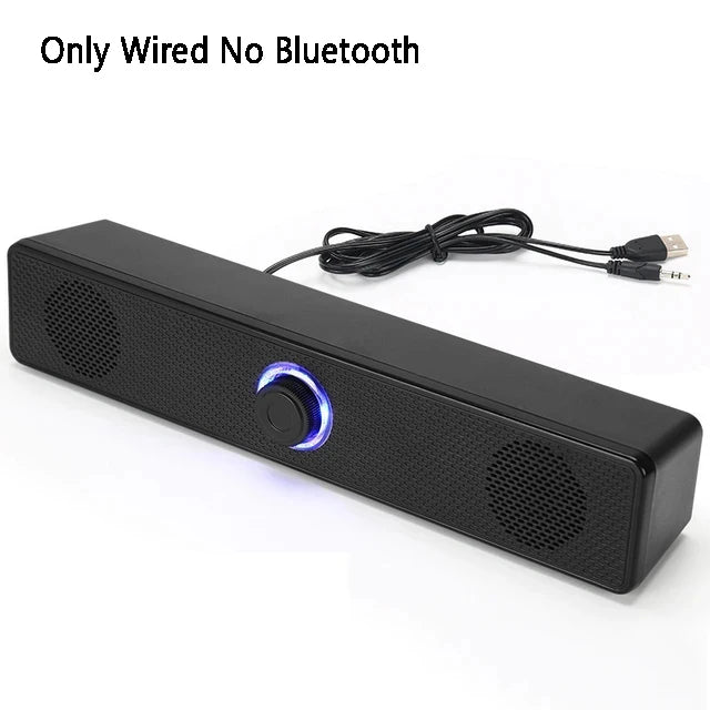 Soundbar Bluetooth 2.0 per PC, TV e Laptop – Audio 3D Surround, 30W PMPO