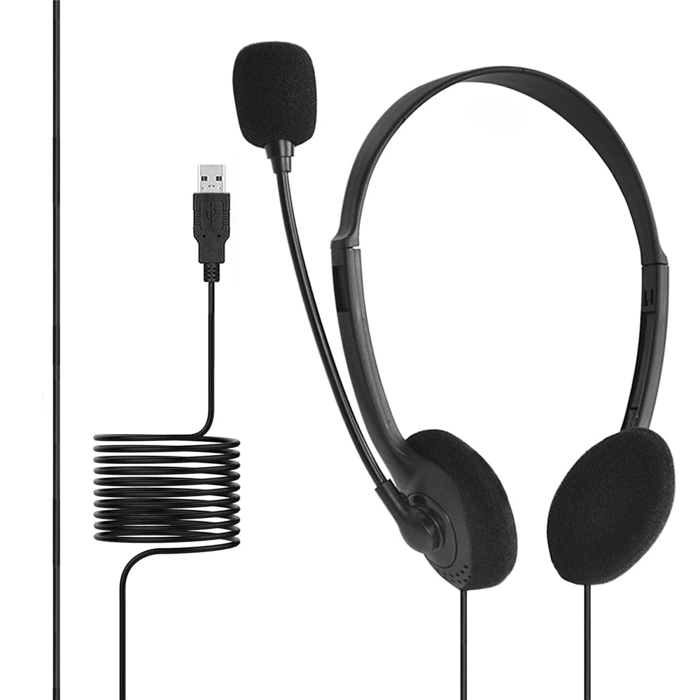 Cuffie Gaming USB con Cancellazione Rumore, Microfono e Comfort