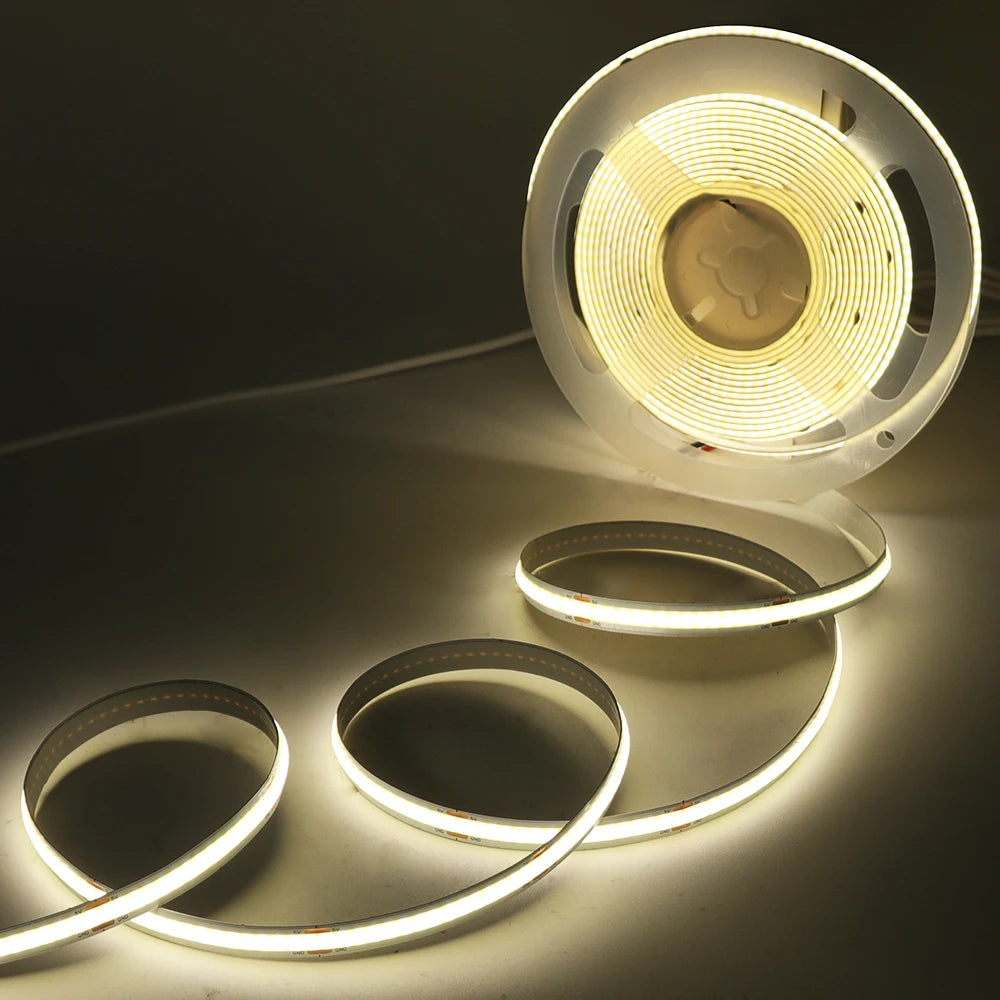 Striscia LED COB 5V USB 320 LED/m – Luce flessibile multicolore per casa