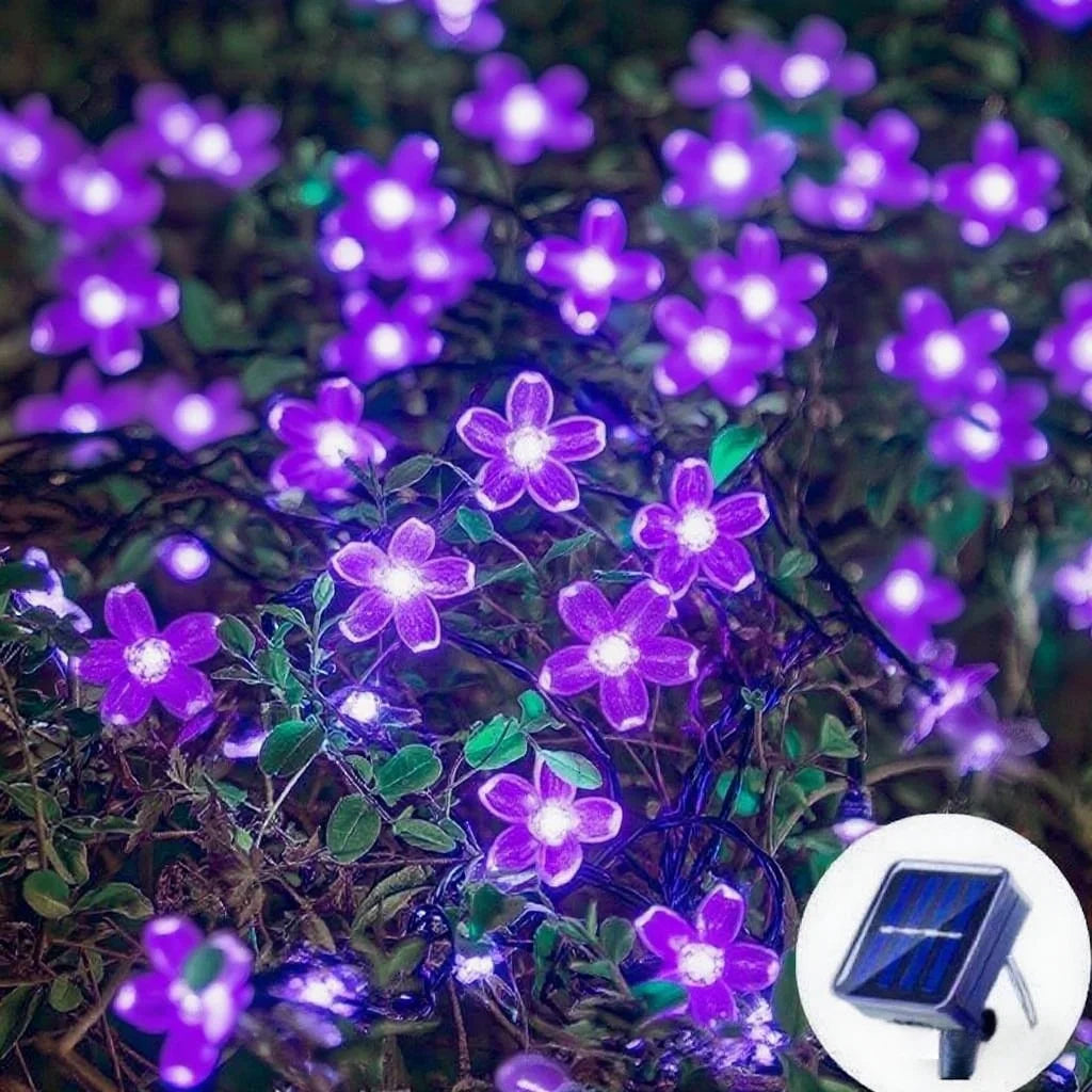 Luci Solari a Fiori Giardino Cherry Garden - 20m LED IP65 Impermeabili