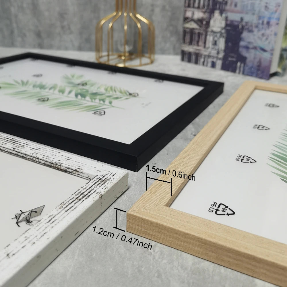 3Pcs Wooden Photo Frames For Picture Wall 10X15 15X20 20X25 A4 Pictures Frame Stand For Pictures Photo Decor Commemorative Gift