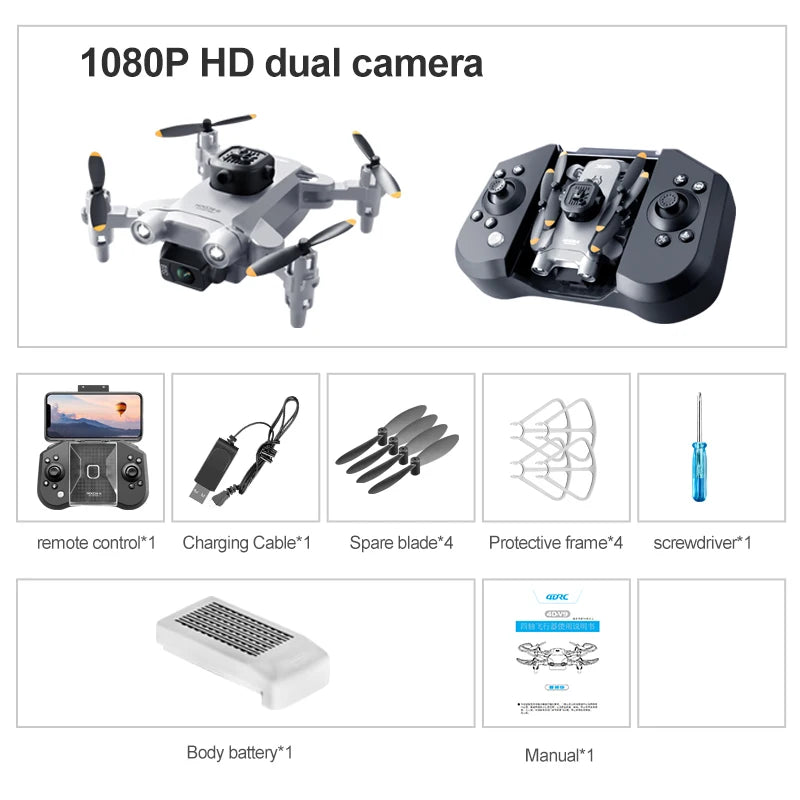 Drone V30 WiFi FPV 4K, Pieghevole e Anti-ostacoli – Regalo per adulti e bambini