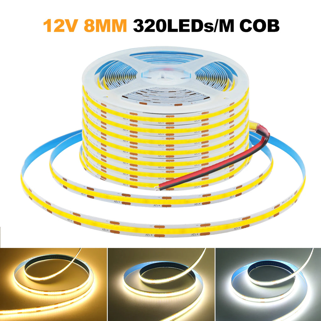 Striscia LED COB 12V/24V 320 LED/m Alta densità RGBW Multicolore