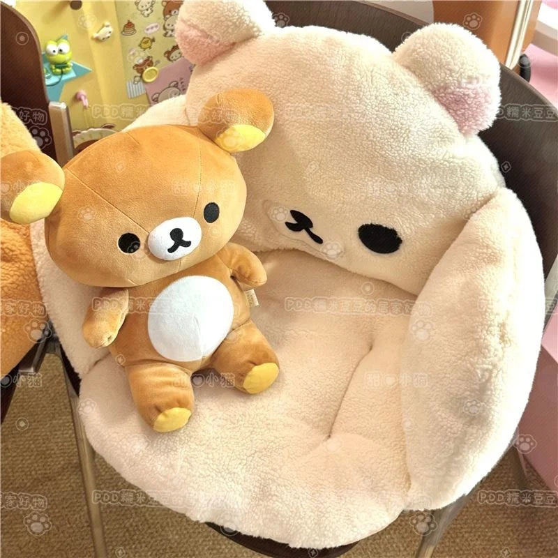 Cuscino peluche Rilakkuma invernale – Spessore extra per calore e comfort