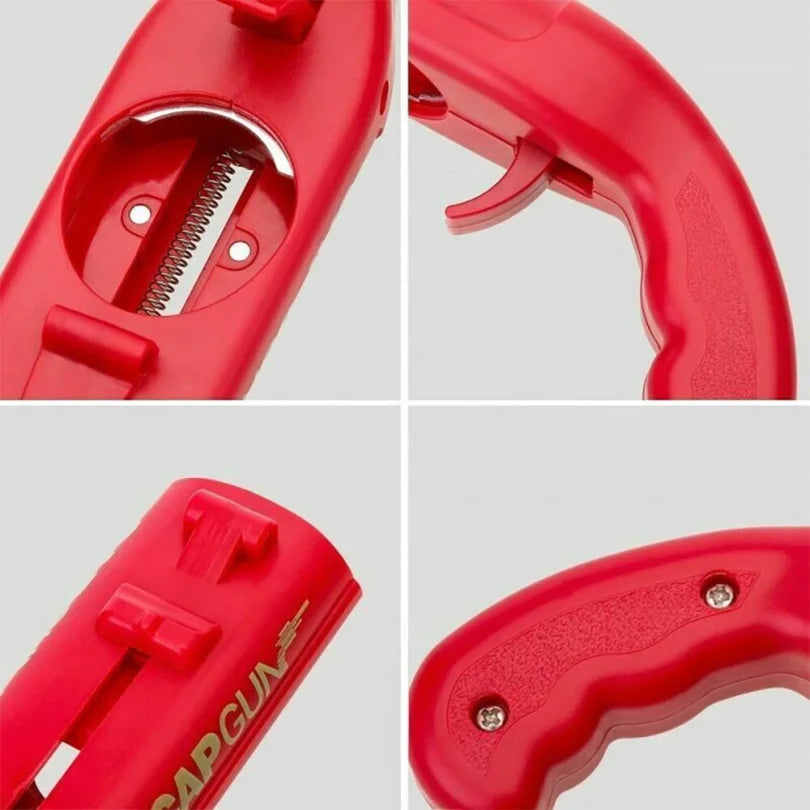 Apribottiglie pistola con lanciatore tappi – portatile e divertente