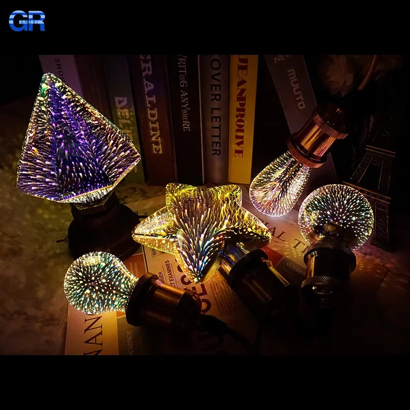 Lampadina LED Edison 3D Colorata E27 4W 360°