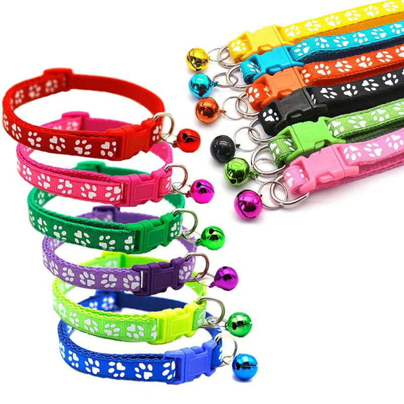 Collarlo per Gatti e Cani con Campanella, Multi-Colori, Corda