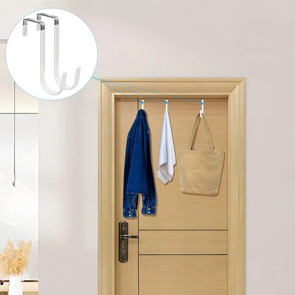 Ganci Porta Porta 4 Pezzi - Organizer Heavy Duty Antiscivolo Antigraffio