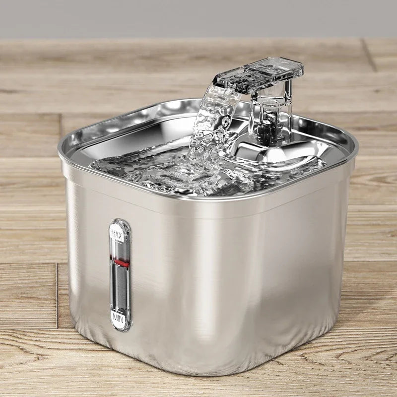 Fontana d'Acqua per Animali in Acciaio Inox con Sensore – 2L