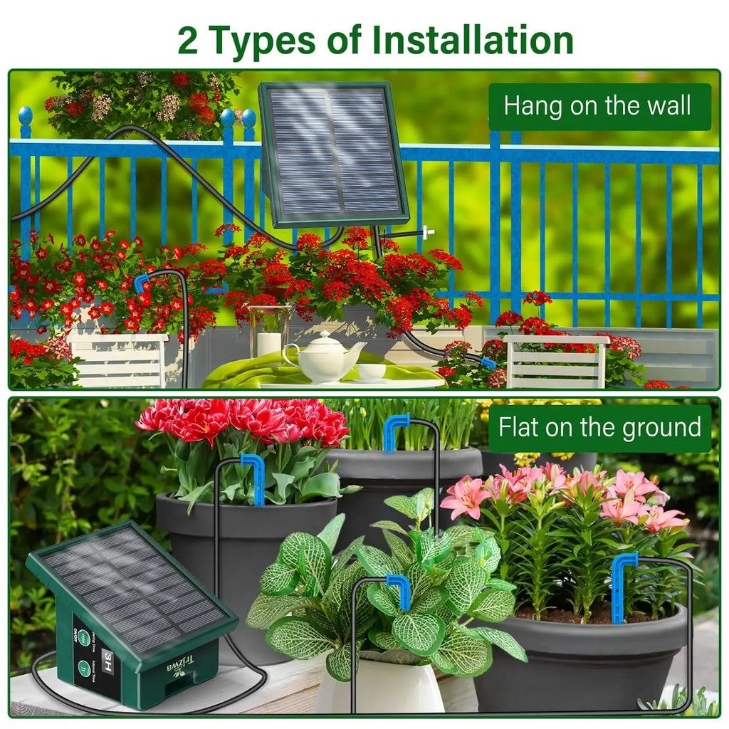 Sistema di Irrigazione Solare Automatico per Giardino e Balcone – Kit DIY Drip