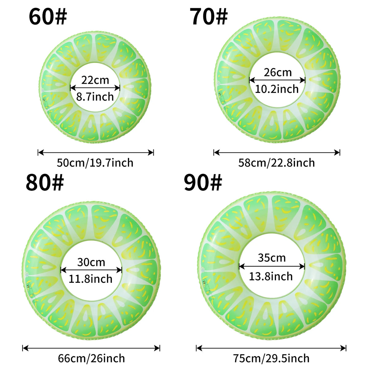 Anello gonfiabile Watermelon in PVC per piscina e spiaggia