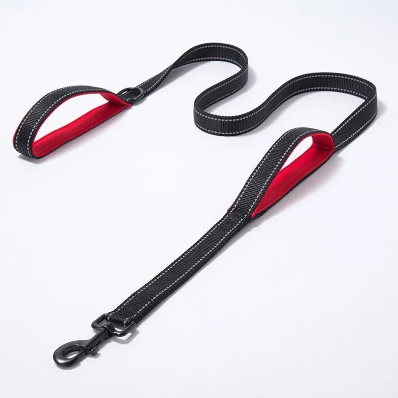 Guida Doppia Padded Nylon Riflettente per Addestramento Cani