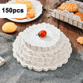 150 white lace paper placemats for table décor, weddings and events