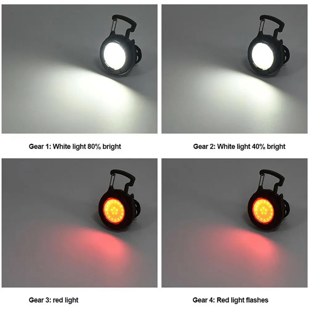 Lampada LED COB Portachiavi Ricaricabile USB‑C con Apribottiglie e Floodlight