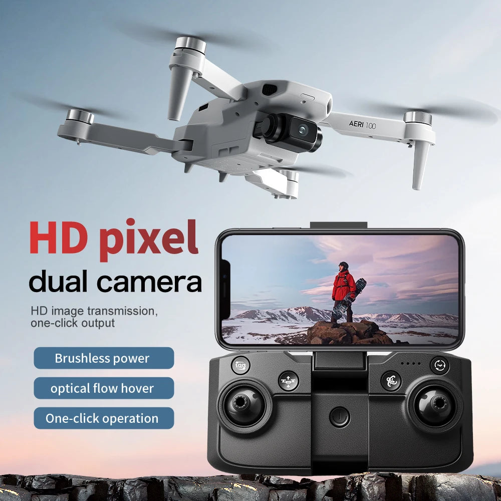 Drone Quadricottero Aeri100 con Telecamera 8K HD, WiFi FPV, Evitamento Ostacoli