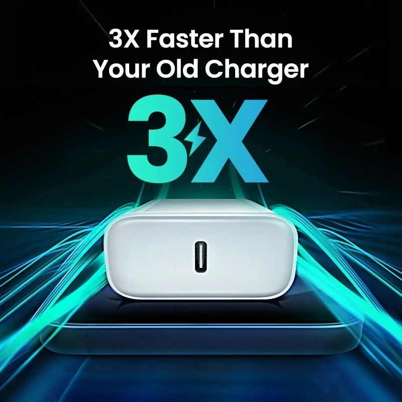 Caricatore Rapido 30W USB‑PD con Magnetico Wireless per iPhone 11‑16, Tipo C