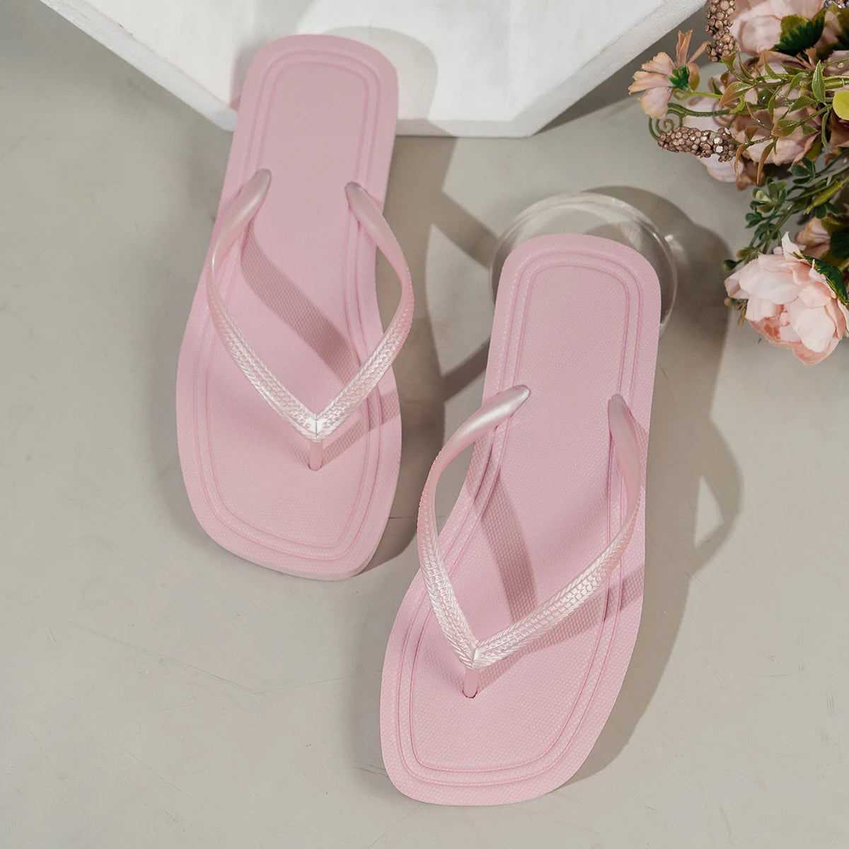 Ciabatte estive da donna in EVA antiscivolo, leggere e comode, colore solido