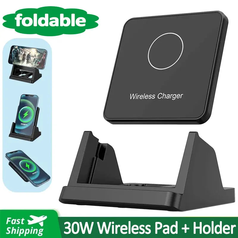 Ricarica Wireless Veloce 15W con Supporto Verticale/Orizzontale per iPhone,…