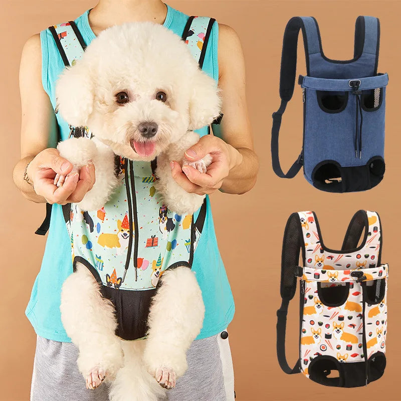 Zaino Esterno per Cani Camuffamento Traspirante, Carrier Viaggio Piccola Taglia
