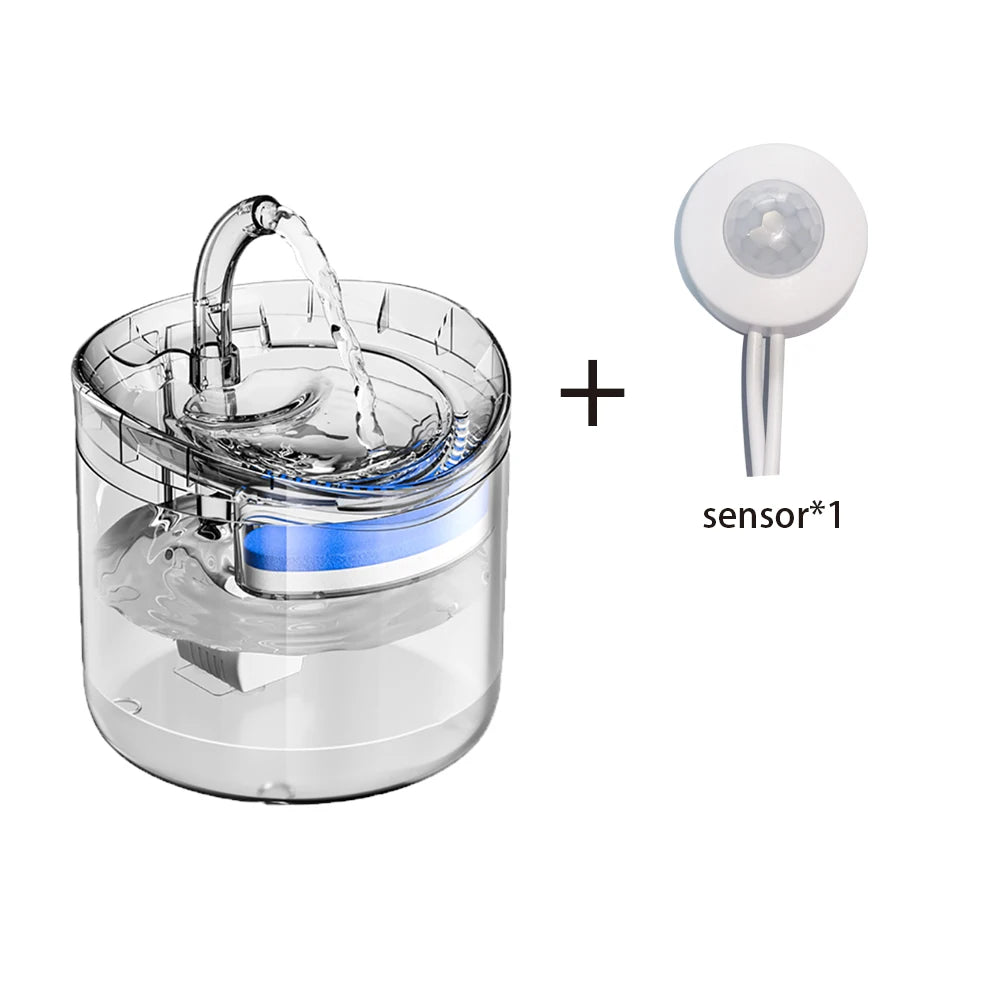 Distributore d'Acqua Automatico per Gatti e Cani – Vasca 2 L Trasparente…