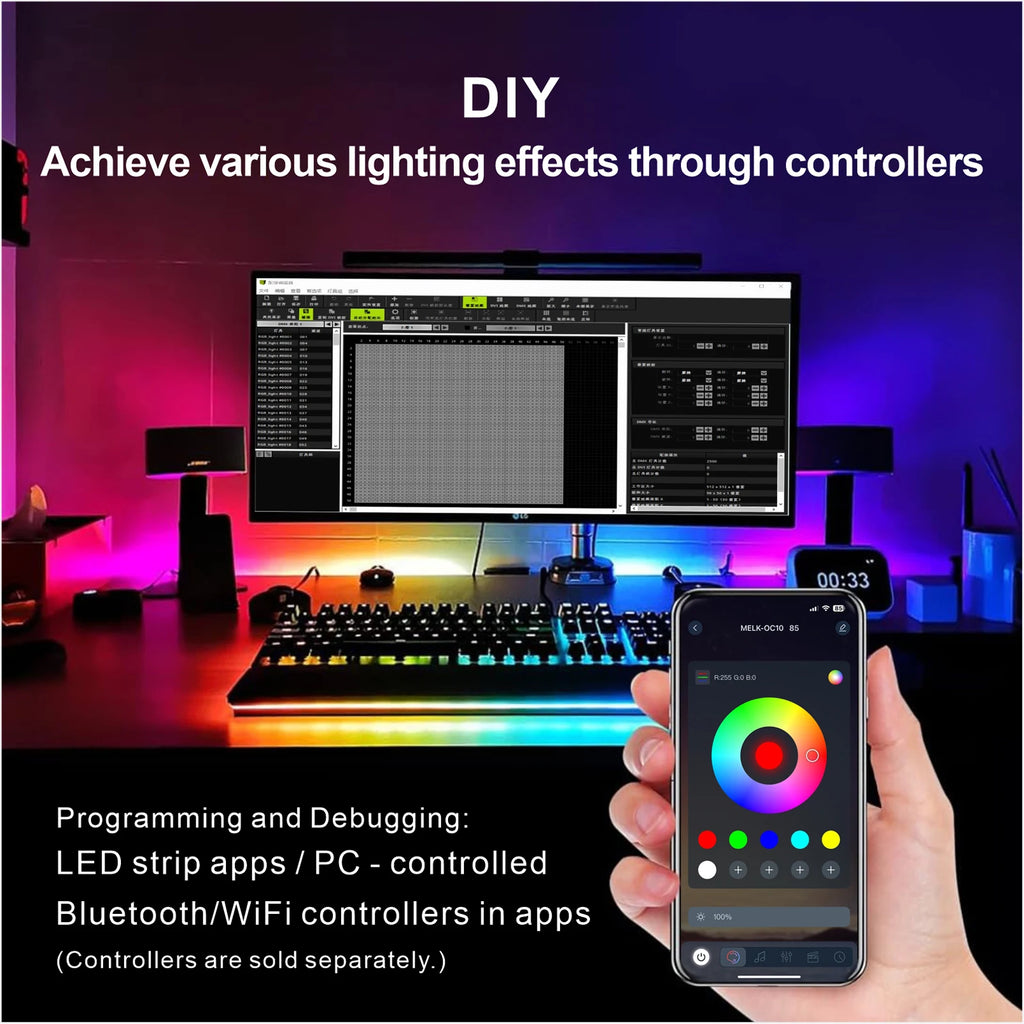 Striscia LED RGB Addressable 5V WS2812B 60 LED/m – IP65 Waterproof