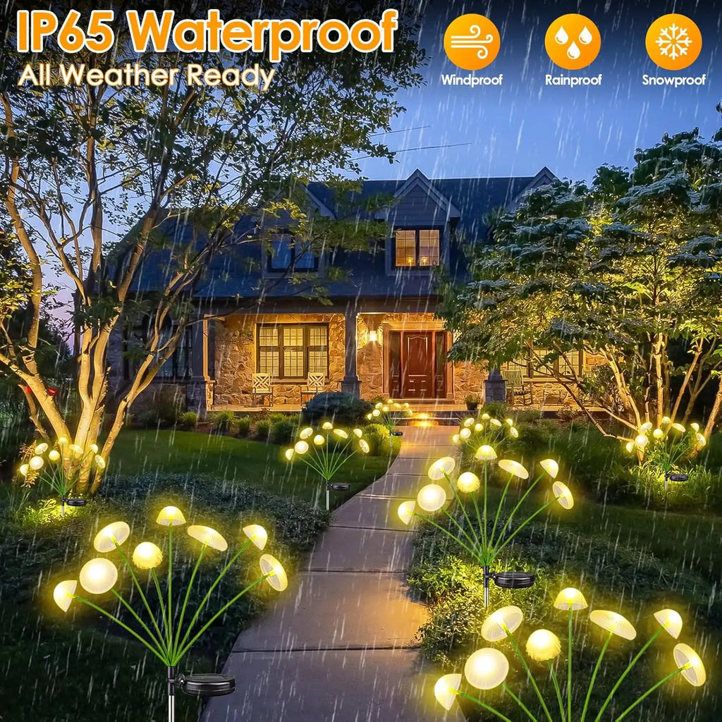 Lampade Solari a Forma di Fungo Dual Mode, LED Impermeabili per Patio