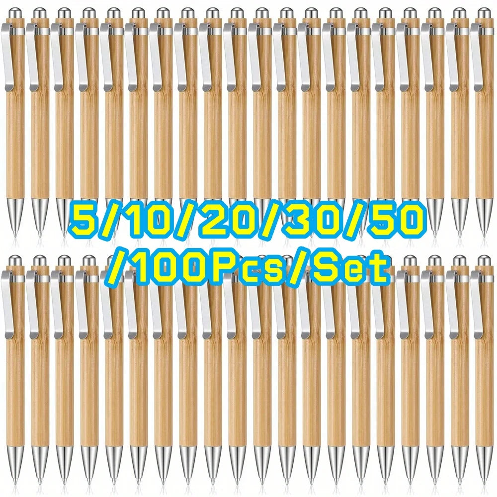 Penna a sfera in bambù - confezioni da 5,10,20,30,50 o 100 pezzi