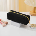 1pc solid color pencil case - large capacity school & office bag