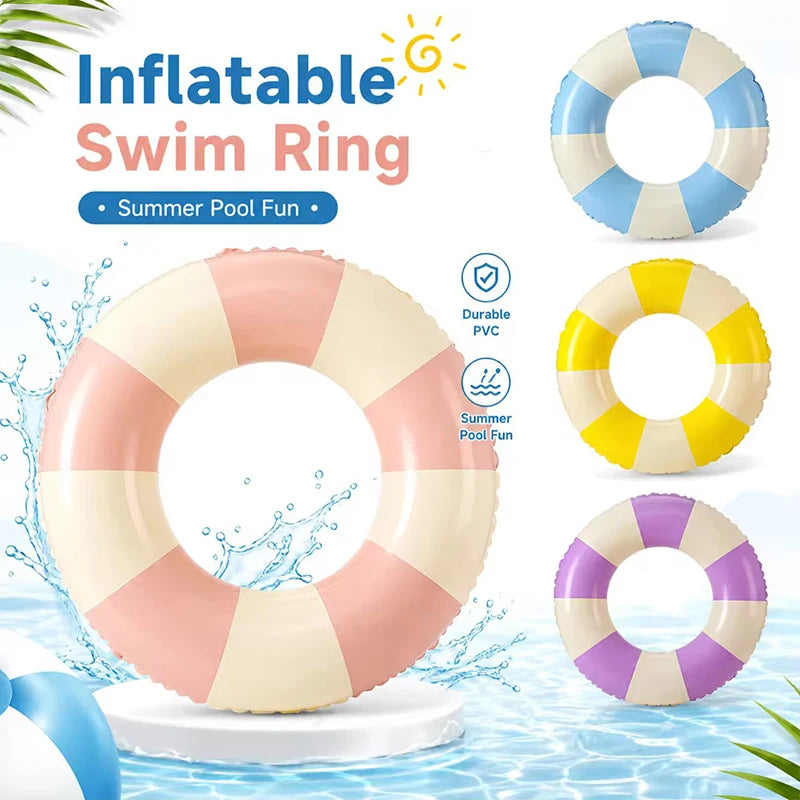Anello gonfiabile da nuoto a righe classiche – ideale per mare e piscina