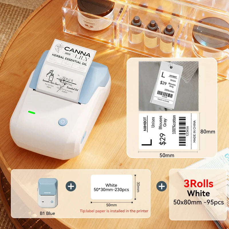 Stampante termica portatile B1 – Etichette adesive 2 pollici Bluetooth