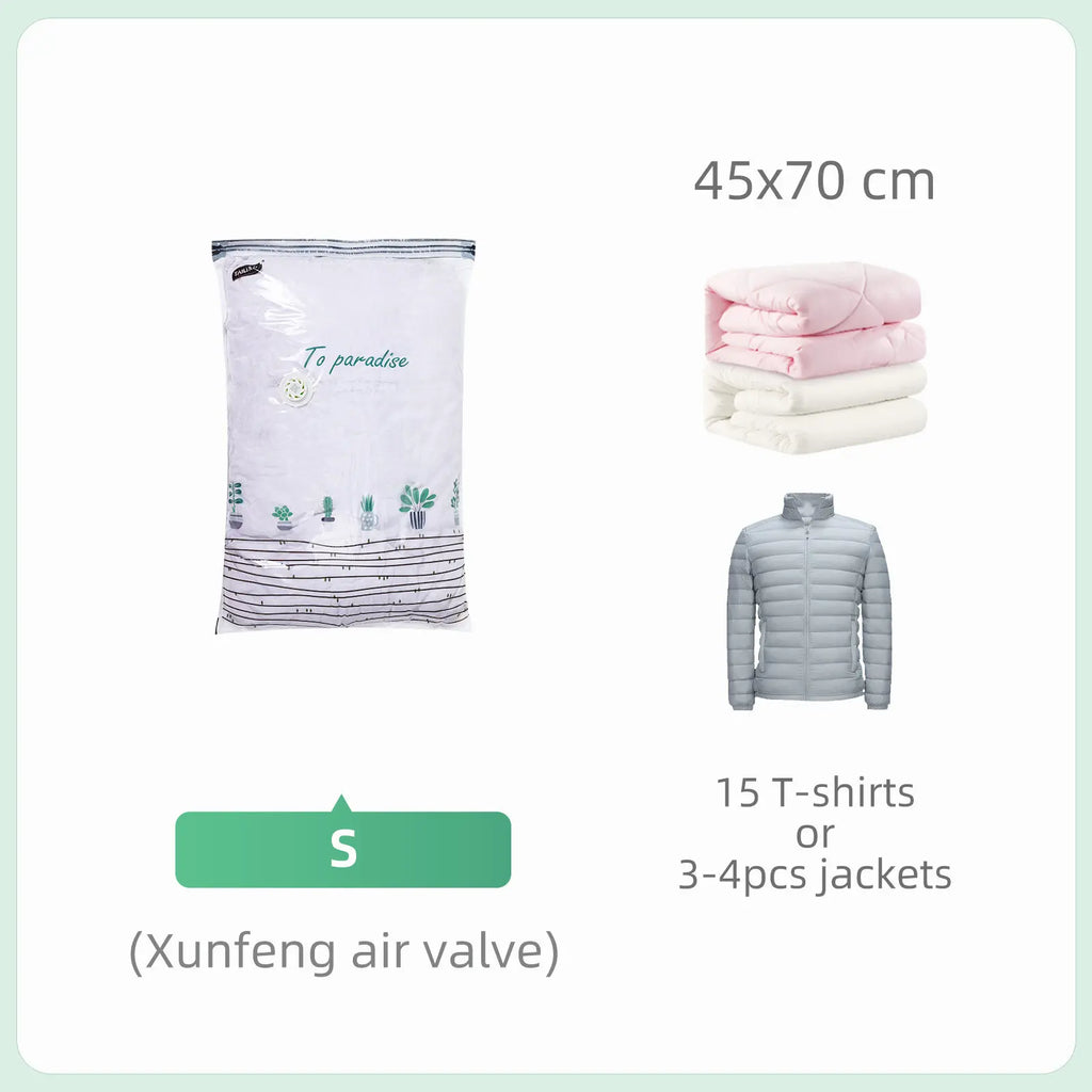 Borsa Vacuo Grande per Abbigliamento, Coperte e Plaid – Compressione Rapida